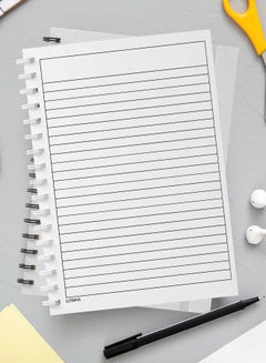LOWHA Sprial Notebook 60 Sheets with Hard Paper Covers and Random Colorful Items  Design Multicolour  - Image 2
