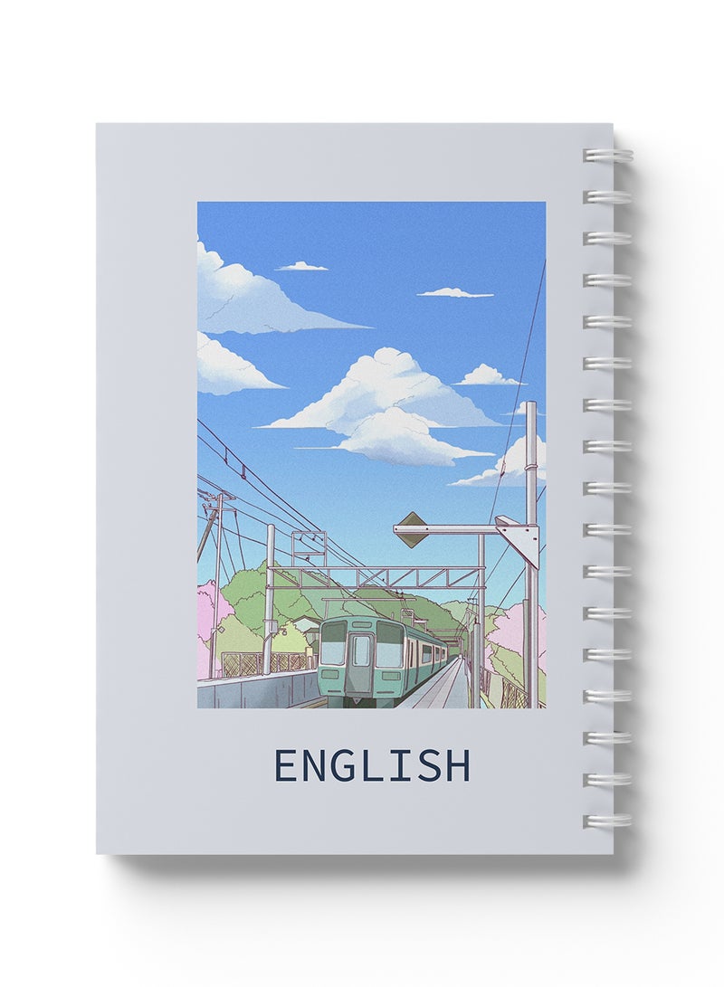 LOWHA English Sprial Notebook, 60 Sheets with Hard Paper Cover Train Design Multicolour  - Image 5