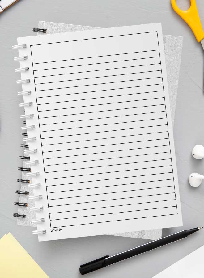 LOWHA - Sprial Notebook 60 Sheets with Hard Paper Covers and Anime Boy Thinking Design Multicolour - Image 1