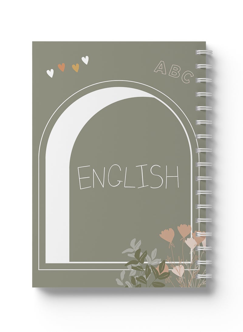 LOWHA - English Sprial Notebook, 60 Sheets with Hard Cover ABC Design Multicolour - Image 1