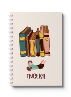 LOWHA English Sprial Notebook, 60 Sheets with Hard Paper Cover Books Design Multicolour  - Image 1