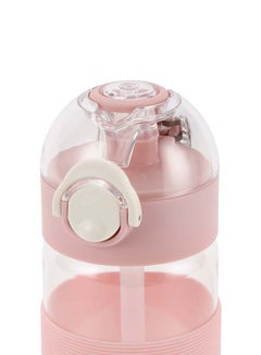 رويال فورد Royalford 650ml Water Bottle RF12357 with Straw Transparent Plastic Bottles with Push Button, One Hand Operation Perfect for School, Office and Gym Leak-Proof and Food-Grade Multicolor 650ml  - Image 4