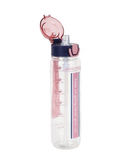 رويال فورد Royalford 1000ml Water Bottle RF12155 with Volume Tracker, Motivational Bottles with Flip Lid, Silicone Sipper and Straw Perfect for School, Office and Gym Leak-Proof and Eco-Friendly Multicolor 1000ml  - Image 4
