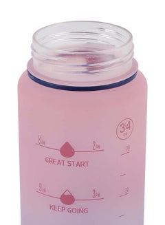 رويال فورد Royalford 1000ml Water Bottle RF12157 with Volume Tracker, Motivational Bottles with Flip Lid, PP Sipper and Straw Perfect for School, Office and Gym Leak-Proof Food-Grade and Elegant Design Multicolor 1000ml  - Image 4