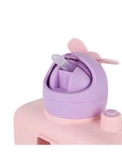 رويال فورد Royalford 550ml Kid's Water Bottle RF12406 with Straw and Push Button Lid for Kids and Toddlers 100% Food-Grade, Non-Toxic, Odorless with Durable and Leak-Proof Multicolor 550ml  - Image 4