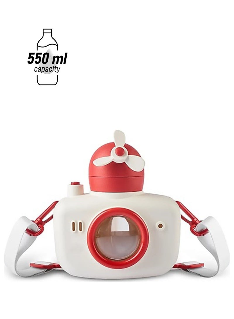 رويال فورد Royalford 550ml Kid's Water Bottle RF12406 with Straw and Push Button Lid for Kids and Toddlers 100% Food-Grade, Non-Toxic, Odorless with Durable and Leak-Proof Multicolor 550ml  - Image 1