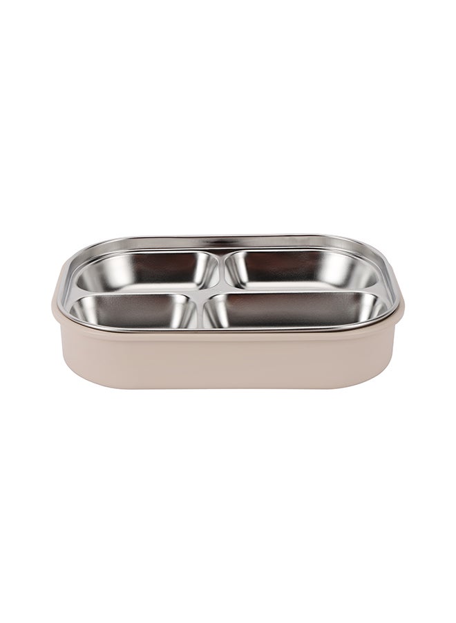 Royalford Royalford 900ml Lunch Box RF12119 Rectangular Tiffin with Transparent Lid and 4 Compartments Removable Stainless Steel Inner Container for Kids and Toddlers, Suitable for Schools, Office, Nursery Multicolor 900ml  - Image 5