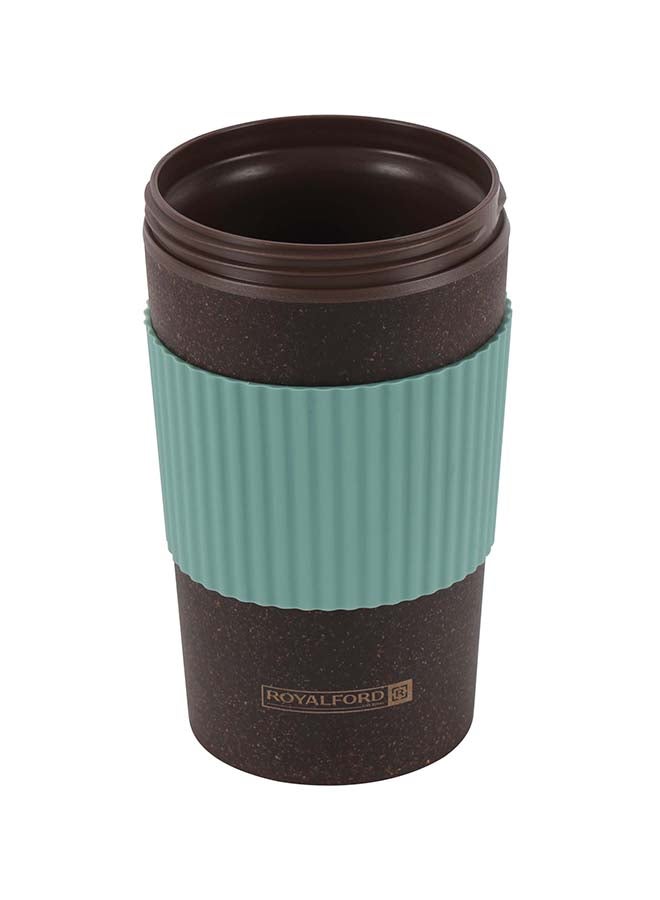 رويال فورد Royalford 380ml Coffee Cup RF12355 Polymer Biomass Cups with Sipper and Straw Lid Leak-Proof and Portable Design Suitable for Indoor and Outdoor Use, at Home, Car, Office, Etc. Multicolor 380ml - Image 2