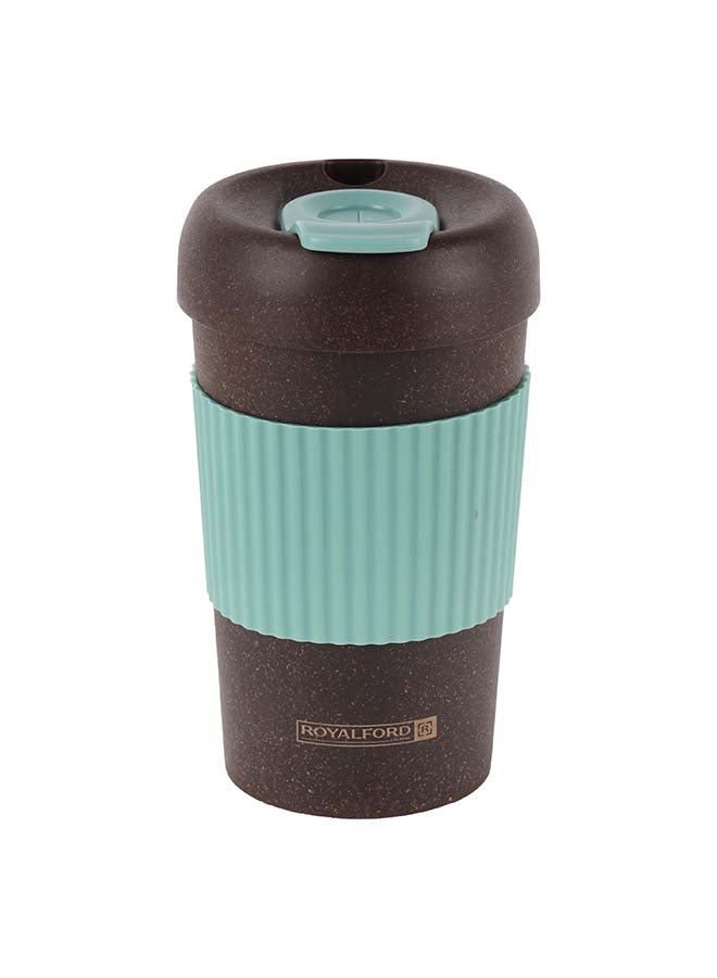 رويال فورد Royalford 380ml Coffee Cup RF12355 Polymer Biomass Cups with Sipper and Straw Lid Leak-Proof and Portable Design Suitable for Indoor and Outdoor Use, at Home, Car, Office, Etc. Multicolor 380ml - Image 4