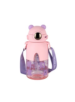رويال فورد Royalford 780ml Kid's Water Bottle RF12405 with Straw and Push Button Lid for Kids and Toddlers 100% Food-Grade, Non-Toxic, Odorless with Durable and Leak-Proof Polymer and Silicone Construction Multicolor 780ml  - Image 4