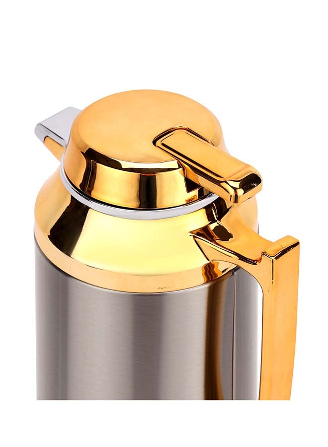 رويال فورد Royalford 1.3 L (44.0 oz) Vacuum Flask- RF12123| With Pink Glass Inner and Stainless Steel Outer Body| Keeps Your Drinks Hot or Cold, Asbestos-Free and Hygienic Multicolor 1.3 L (44.0Liters  - Image 2