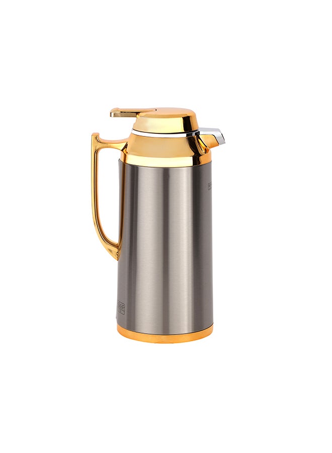 رويال فورد Royalford 1.3 L (44.0 oz) Vacuum Flask- RF12123| With Pink Glass Inner and Stainless Steel Outer Body| Keeps Your Drinks Hot or Cold, Asbestos-Free and Hygienic Multicolor 1.3 L (44.0Liters  - Image 3