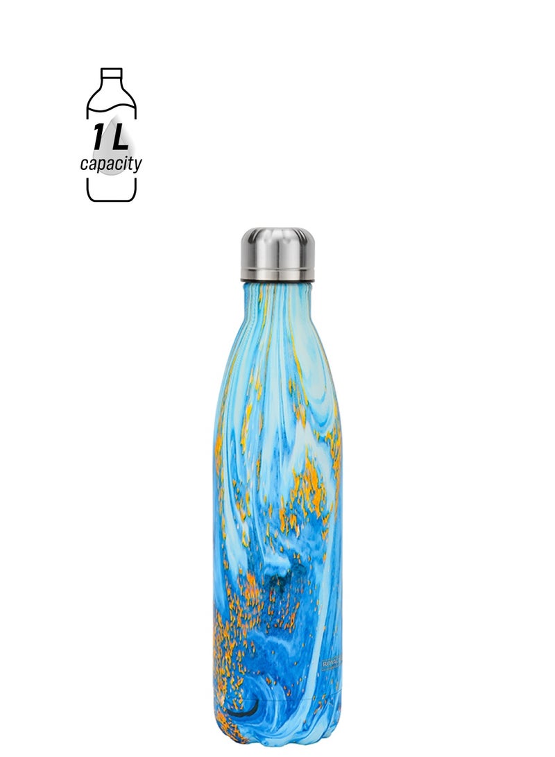 رويال فورد Royalford 1000 ML Stainless Steel Vacuum Water Bottle- RF12027| High-Quality Construction Preserves the Flavor and Freshness, Unbreakable| Portable, Leak-Resistant and Light-Weight Multicolor 1000ml  - Image 1