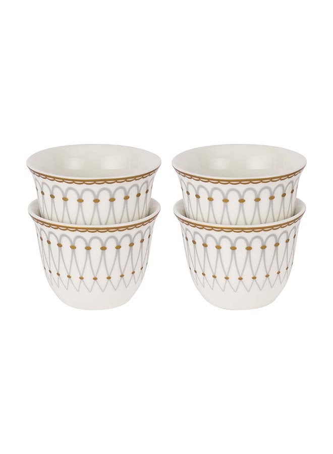 رويال فورد Royalford 12 Piece Bone China Cawa Cup Set- RF12115/ 80 ml Capacity, Heat-Resistant, Scratch-Resistant, Perfect for Serving Traditional Drink, Arabic Coffee Multicolor  - Image 5