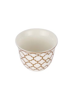 رويال فورد Royalford 12 Piece Bone China Cawa Cup Set- RF12114/ 80 ml Capacity, Heat-Resistant, Scratch-Resistant, Perfect for Serving Traditional Drink, Arabic Coffee Multicolor  - Image 3