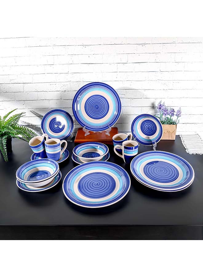 رويال فورد Royalford 16pcs Stoneware Dinner Set RF12411 Includes Dinner and Dessert Plates, Soup Bowls and Mugs Dishwasher-Safe, Microwave-Safe and Freezer-Safe Perfect for Home, Gifting Multicolor 3kg - Image 3