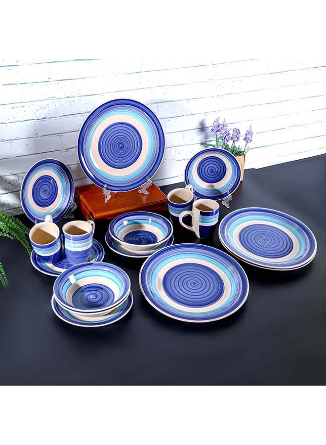 رويال فورد Royalford 16pcs Stoneware Dinner Set RF12411 Includes Dinner and Dessert Plates, Soup Bowls and Mugs Dishwasher-Safe, Microwave-Safe and Freezer-Safe Perfect for Home, Gifting Multicolor 3kg - Image 4