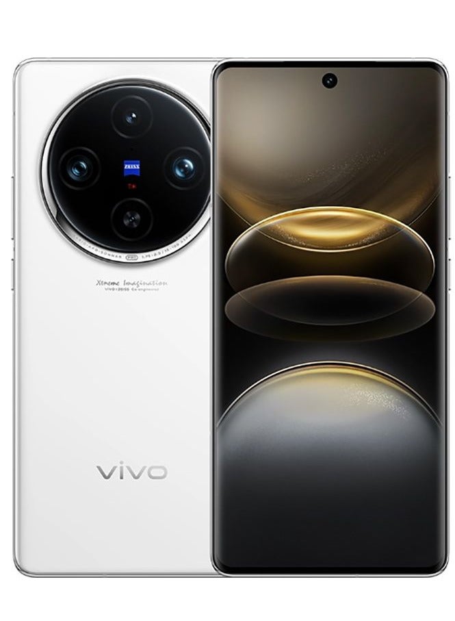 فيفو X100s Pro - ذاكرة وصول عشوائي 16 جيجابايت + تخزين 512 جيجابايت، شاشة 6.78 بوصة، كاميرا رئيسية بدقة 50 ميجابكسل بقياس بوصة واحدة + زاوية عريضة 50 ميجابكسل + 50 ميجابكسل Zeiss APO Super Telephoto، دعم NFC، أبيض (الإصدار الصيني) - Image 1