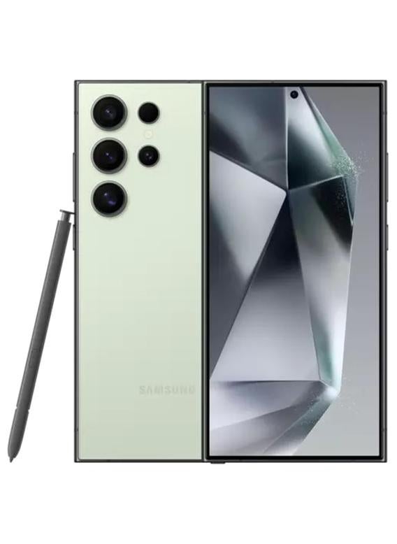 سامسونج هاتف Galaxy S24 Ultra ثنائي الشريحة بلون أخضر تيتانيوم وذاكرة وصول عشوائي (RAM) سعة 12 جيجابايت وذاكرة تخزين داخلية 512 جيجابايت يدعم تقنية 5G - إصدار الشرق الأوسط - Image 1