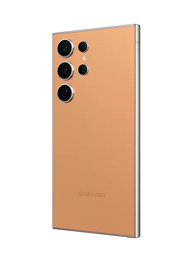 سامسونج - هاتف Galaxy S24 Ultra ثنائي شريحة الاتصال بلون برتقالي تيتانيوم وذاكرة وصول عشوائي (RAM) سعة 12 جيجابايت وذاكرة تخزين داخلية 256 جيجابايت يدعم تقنية 5G - إصدار الشرق الأوسط - Image 1