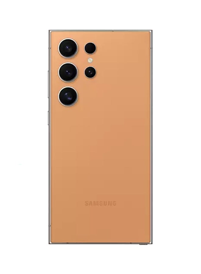 سامسونج - هاتف Galaxy S24 Ultra ثنائي شريحة الاتصال بلون برتقالي تيتانيوم وذاكرة وصول عشوائي (RAM) سعة 12 جيجابايت وذاكرة تخزين داخلية 256 جيجابايت يدعم تقنية 5G - إصدار الشرق الأوسط - Image 1
