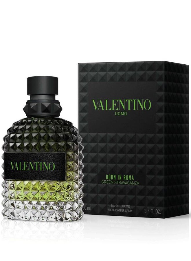 VALENTINO - Born In Roma Uomo Green Stravaganza EDT 100ml - Image 1
