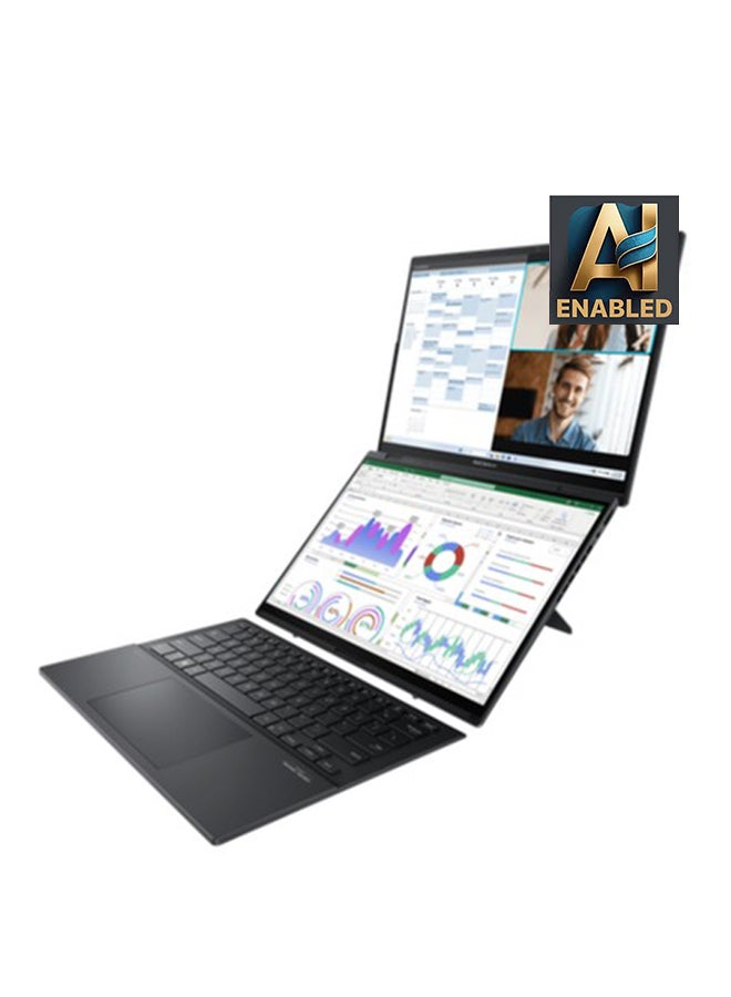 ASUS - Zenbook Duo UX8406M Intel Core Ultra 9 185H 14.0 Inch 3K OLED Touch 32GB RAM 1TB SSD Win 11 Home Arabic Inkwell Grey - Image 1