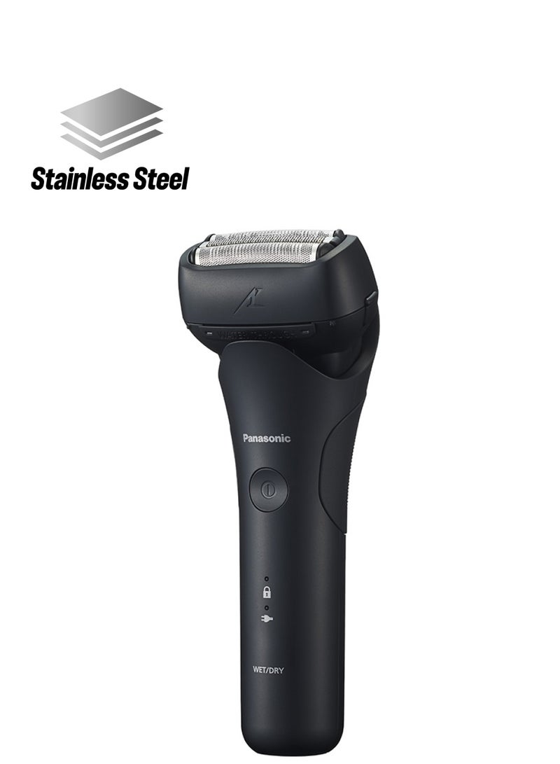 Panasonic - 3-Blade Wet And Dry Full Stainless Steel Electric Shaver - Es-Lt2B-K722 Black - Image 1
