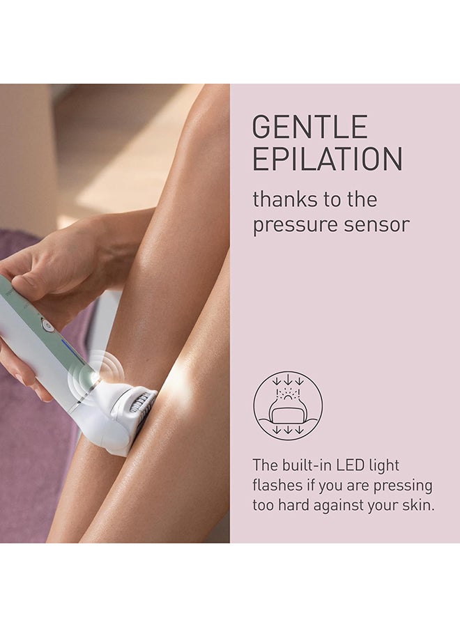 Panasonic - Wet And Dry Epilator For Women, Double Disc With 60 Tweezers, Flexible 90° Pivoting Head, 3 Speed Setting And Led Light, Up To 30 Minutes Operation Time, 4 Attachments, Es-Ey70 White - Image 1