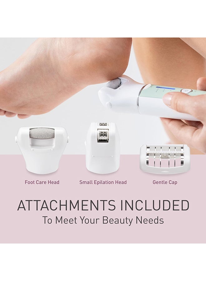 Panasonic - Wet And Dry Epilator For Women, Double Disc With 60 Tweezers, Flexible 90° Pivoting Head, 3 Speed Setting And Led Light, Up To 30 Minutes Operation Time, 4 Attachments, Es-Ey70 White - Image 1