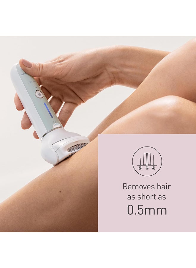 Panasonic - Wet And Dry Epilator For Women, Double Disc With 60 Tweezers, Flexible 90° Pivoting Head, 3 Speed Setting And Led Light, Up To 30 Minutes Operation Time, 4 Attachments, Es-Ey70 White - Image 1