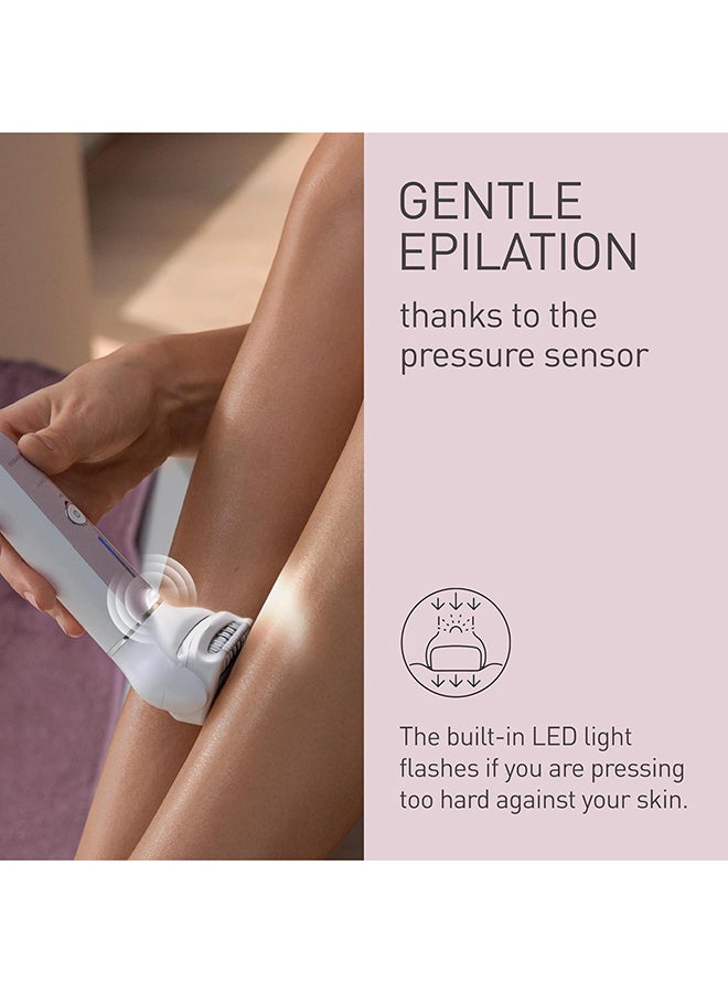 Panasonic - Wet And Dry Epilator For Women, Double Disc With 60 Tweezers, Flexible 90° Pivoting Head, 3 Speed Setting And Led Light, Up To 30 Minutes Operation Time, 5 Attachments, Es-Ey80 White - Image 1