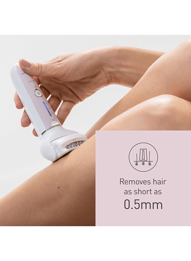 Panasonic - Wet And Dry Epilator For Women, Double Disc With 60 Tweezers, Flexible 90° Pivoting Head, 3 Speed Setting And Led Light, Up To 30 Minutes Operation Time, 5 Attachments, Es-Ey80 White - Image 1