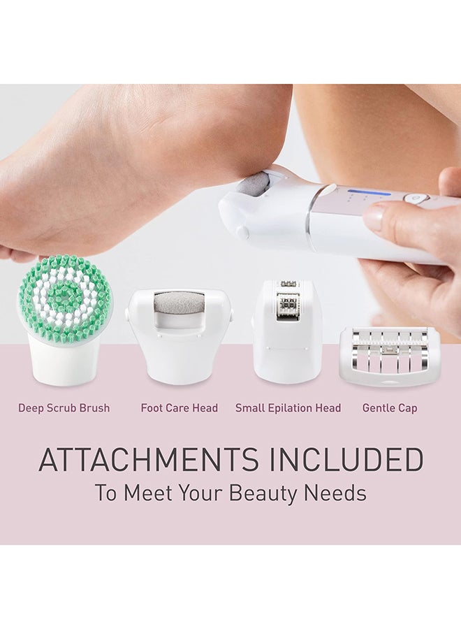 Panasonic - Wet And Dry Epilator For Women, Double Disc With 60 Tweezers, Flexible 90° Pivoting Head, 3 Speed Setting And Led Light, Up To 30 Minutes Operation Time, 5 Attachments, Es-Ey80 White - Image 1