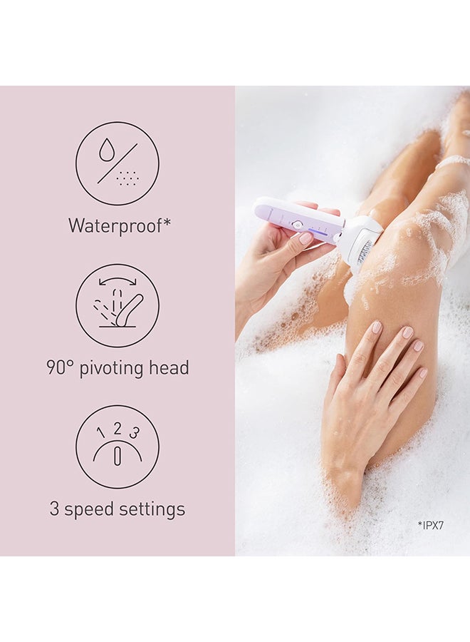 Panasonic - Wet And Dry Epilator For Women, Double Disc With 60 Tweezers, Flexible 90° Pivoting Head, 3 Speed Setting And Led Light, Up To 30 Minutes Operation Time, 2 Attachments, Es-Ey30 White - Image 1