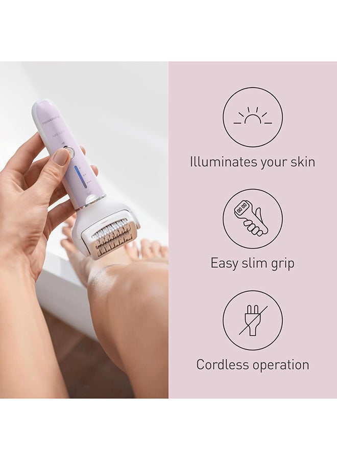 Panasonic - Wet And Dry Epilator For Women, Double Disc With 60 Tweezers, Flexible 90° Pivoting Head, 3 Speed Setting And Led Light, Up To 30 Minutes Operation Time, 2 Attachments, Es-Ey30 White - Image 1