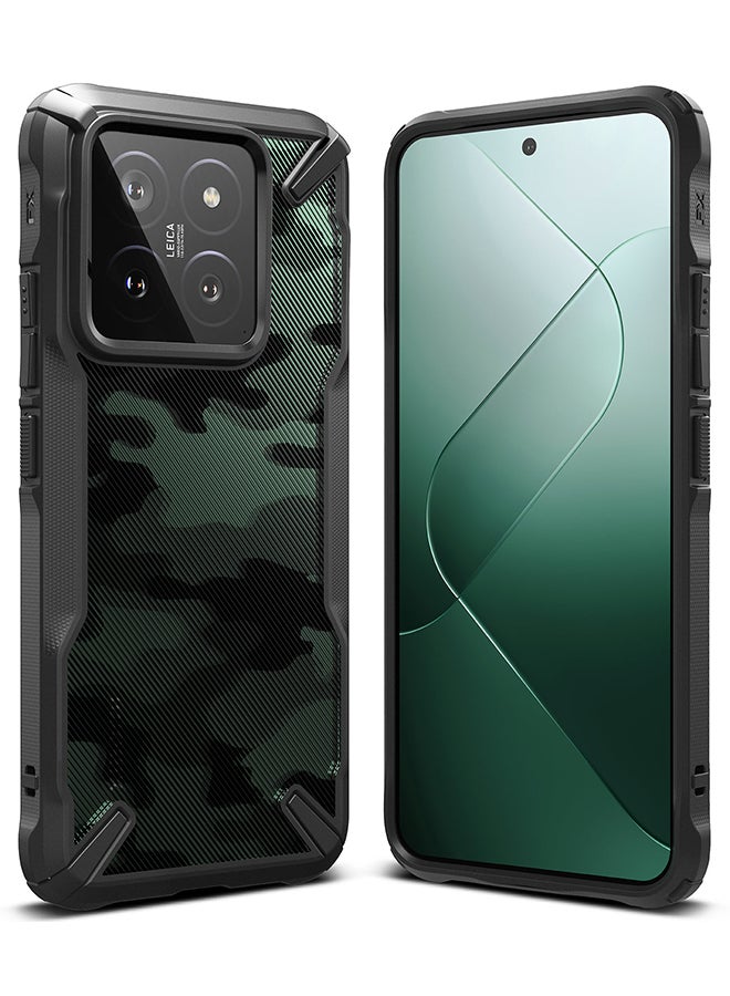 Ringke Fusion-X Compatible With Xiaomi 14 Case Military-Grade Protection Anti-Scratch Advanced Rugged Heavy Duty Bumper Phone Case Cover - Camo Black - Image 1
