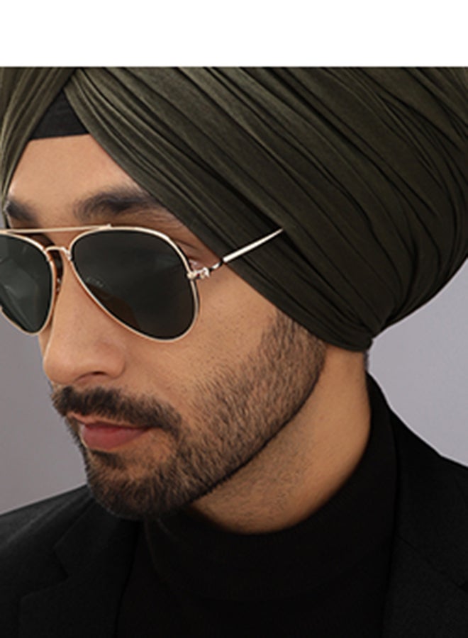 John Jacobs Men's Full Rim Pilot Stylish & Premium Polarized Turban Collection 100% UV Protected Men Extra Wide JJ S16387XW  - Image 4