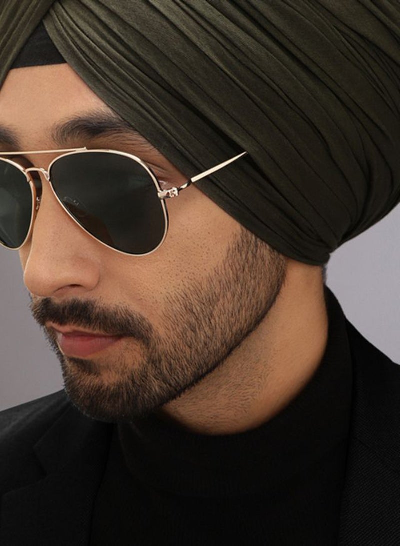Men's Full Rim Pilot Stylish & Premium Polarized Turban Collection 100% UV Protected Men Extra Wide JJ S16387XW