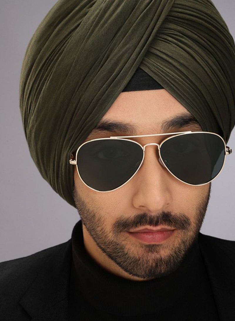 Men's Full Rim Pilot Stylish & Premium Polarized Turban Collection 100% UV Protected Men Extra Wide JJ S16387XW