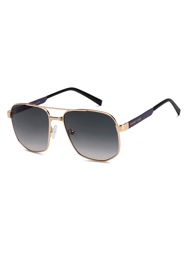 VINCENT CHASE Full Rim Hexagonal Petite Branded Latest And Stylish Sunglasses 100% UV Protected Unisex Medium VC S16529  - Image 1