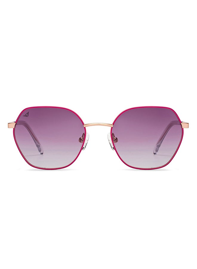 VINCENT CHASE Women's Full Rim Hexagonal Future Classics Branded Latest And Stylish Sunglasses Polarized And 100% UV Protected Women Small VC S16549  - Image 2