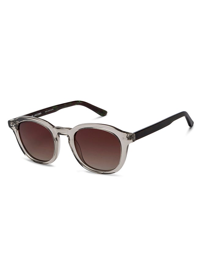 John Jacobs John Jacobs Full Rim Round Stylish & Premium Polarized Sunglasses Eco-Acetate Polarized And 100% UV Protected Unisex Large JJ S16635  - Image 1