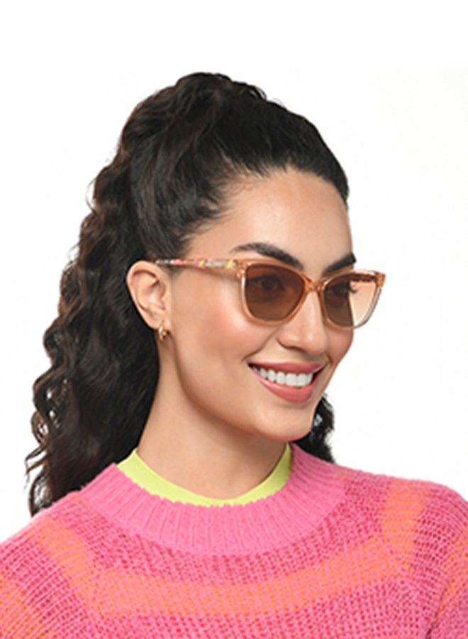 VINCENT CHASE Women's Full Rim Cat Eye In Bloom Branded Latest And Stylish Sunglasses Polarized And 100% UV Protected Women Medium VC S16660  - Image 3