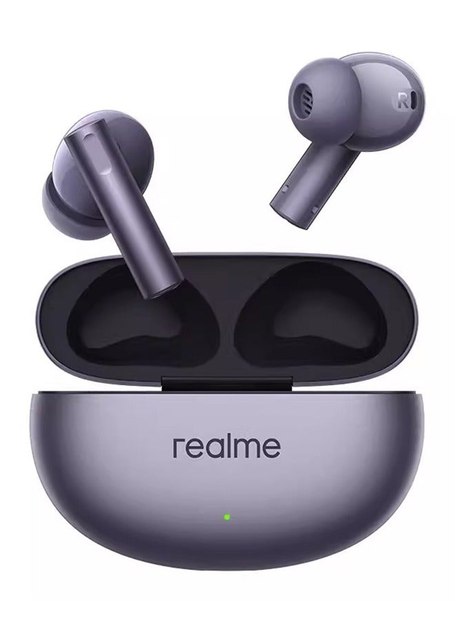 realme - Buds Air 6 True Wireless In-Ear Earbuds With 50dB ANC Up To 40 Hours Playback Bluetooth Headset Purple - Image 1
