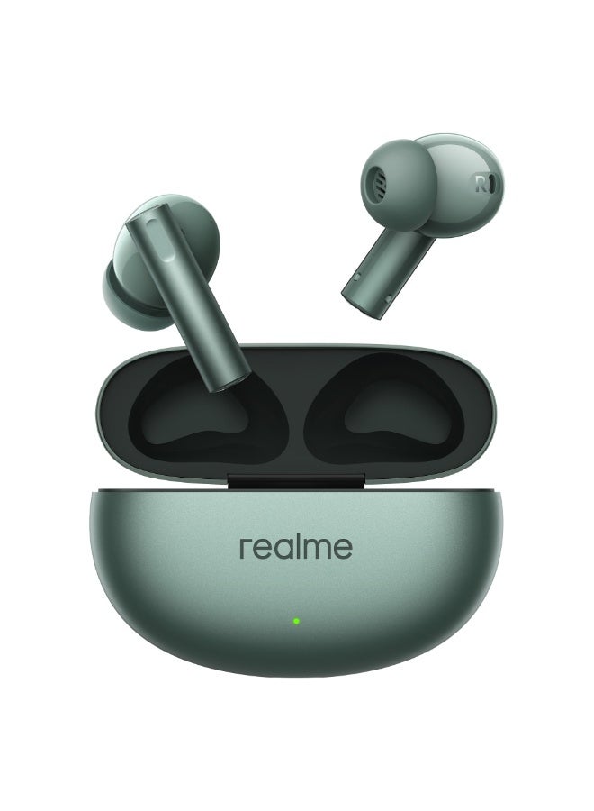 realme Buds Air 6 True Wireless In-Ear Earbuds With 50dB ANC Up To 40 Hours Playback Bluetooth Headset Forest Green - Image 1