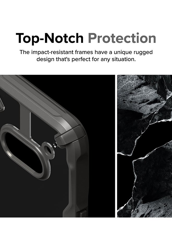 Ringke Fusion-X Compatible With Nothing Phone (2A) Case , Anti-Scratch Dual Coating Advanced Rugged Hybrid Heavy Duty Bumper Phone Case Cover - Grey  - Image 4