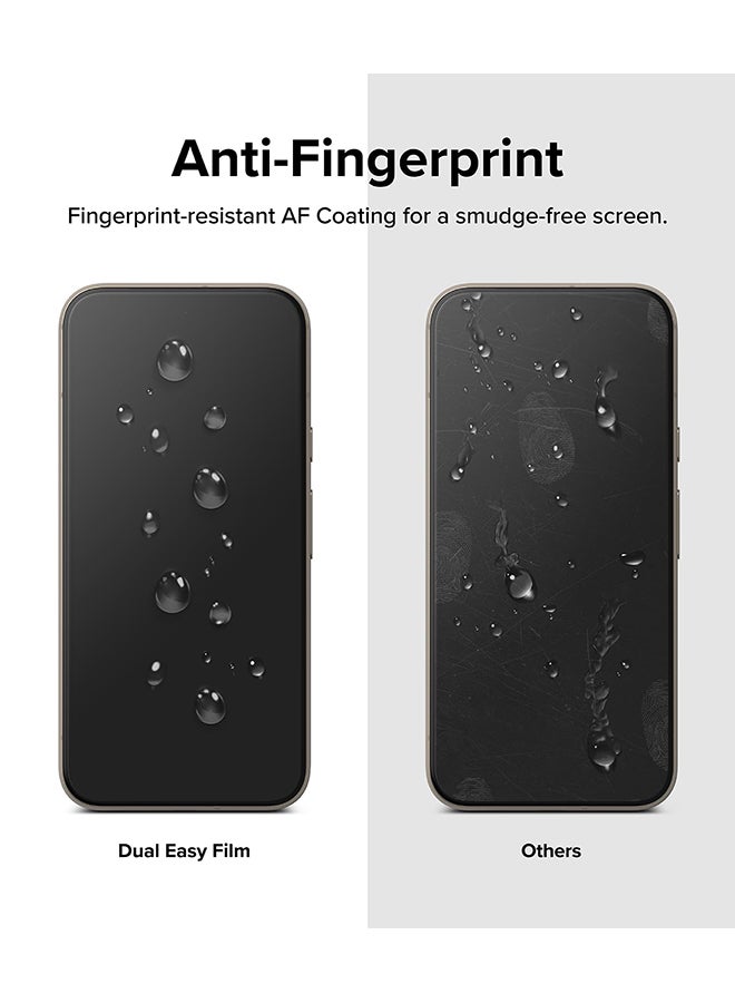 Ringke 2 Pack Dual Easy Film Compatible With Google Pixel 8A, Premium Full Cover Film Case Friendly Screen Protector With Easy Application Kit Clear  - Image 5