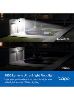 TP-LINK Tapo C720
Smart Floodlight Camera
2800-Lumen Ultra-Bright Floodlight
2K QHD Live View
IP65 Weatherproof  - Image 4