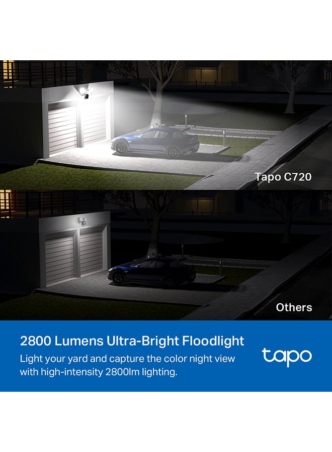 تي بي لينك - Tapo C720
Smart Floodlight Camera
2800-Lumen Ultra-Bright Floodlight
2K QHD Live View
IP65 Weatherproof - Image 1
